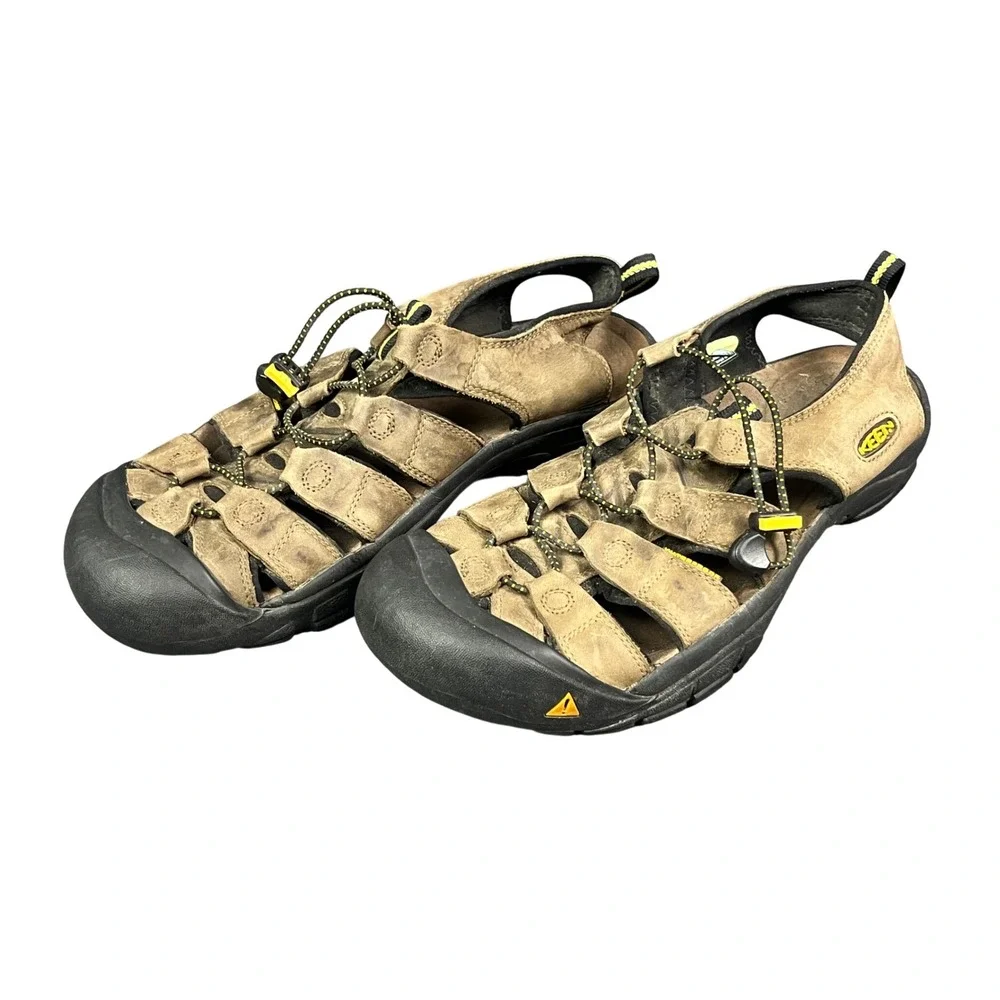 Keen Newport H2 Mens Brown Leather Waterproof Hiking Sandals Size 12 Outdoors